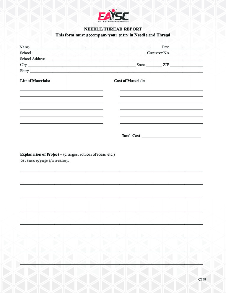 thumbnail of NEEDLE OR THREAD REPORT
